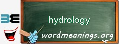 WordMeaning blackboard for hydrology